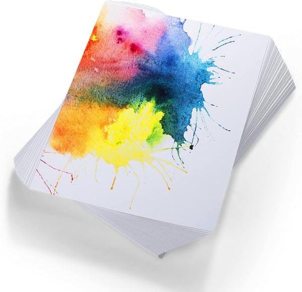 TaoBary 300 Pcs Watercolor Paper Sheet Bulk White Cold Press Paper Pack 110 lb 230 Gsm Sketch Painting Watercolor Paper Pad for Kids Watercolorist Students Beginning Artists (5 x 7 Inch)