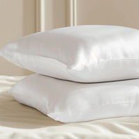 Bedsure Satin Pillow Cases 2 Pack Queen - Grey Satin Pillowcase for Hair and Skin - Similar to Silk Pillow Cases with Envelope Closure