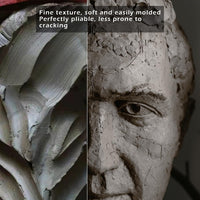 AOOKMIYA Natural Air-Dry Clay Air-Dry Modelling 2.2lbs Clay Ideal for Beginners and Advanced Sculptors All-Purpose Modeling Clay (White)