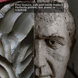 AOOKMIYA Natural Air-Dry Clay Air-Dry Modelling 2.2lbs Clay Ideal for Beginners and Advanced Sculptors All-Purpose Modeling Clay (White)