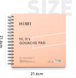 HIMI Gouache Pad, 8.5 * 8.5inch, Pink