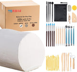 TORISING Air Dry Clay 10 LBs, Pottery Modeling Clay for All Purpose Hand Modeling and Throwing, Non-Toxic (White)