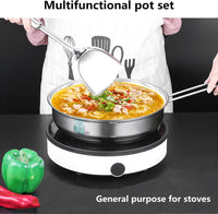 18 Pcs Stainless Steel Pots and Pan Set,Kitchen Cookware Sets,Stock Pot Steamer Set with Lids,Nonstick Cookware Set with Kitchen Utensils and Tools for Home Camp Cooking