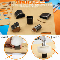 YKSPLUSK 56 Pieces Leather Hole Punch Set, Leather Cutting Dies Kit with Storage Case & Mat, Multiple Shapes Leather Hole Punch Tool for Belts, Hollow Punch Cutter Tool for Handmade DIY Leather Crafts