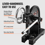 VEVOR Arbor Press, 1 Ton Manual Arbor Press with Handwheel, 5.9" Maximum Height, Cast Iron Heavy-Duty Manual Desktop Arbor Press, Precision Hand Press for Stamping, Bending, Stretching, Forming