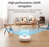 AOOKMIYA Dreame D10 Plus Robot Vacuum Cleaner and Mop with 2.5L Self Emptying Station, LiDAR Navigation Obstacle Detection Editable Map, Suction 4000Pa Pet Hair Hard Floor Carpet, 170m Runtime, WiFi/APP/Alexa