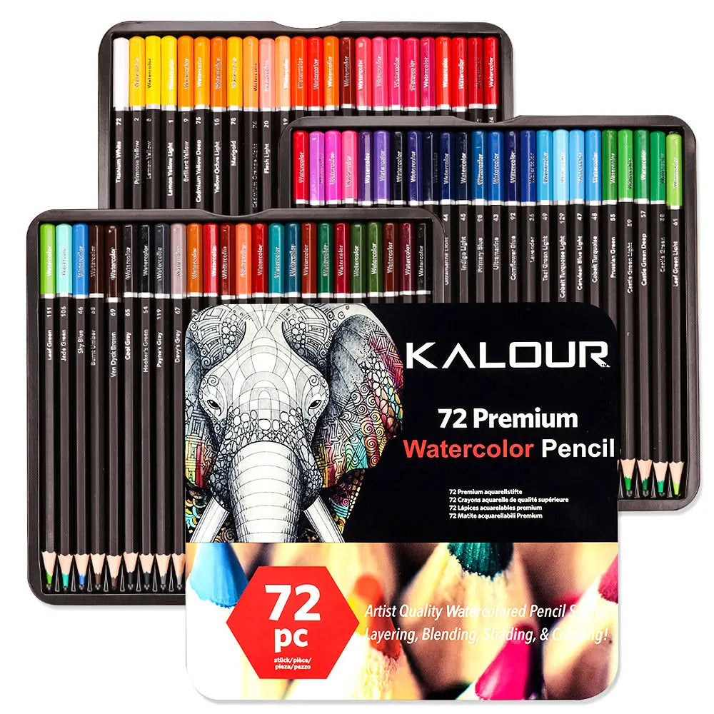 72 Watercolor Pencils Premium Soft Core lapis de cor Professional Wate –  AOOKMIYA