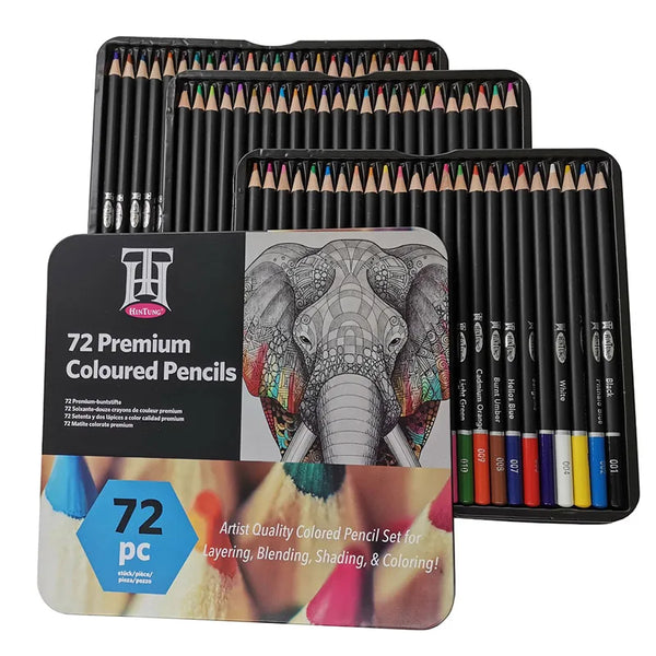 72 cores profissional cor lápis conjunto ferro caixa colorida cor desenho lápis lapices de colores escola artista suprimentos