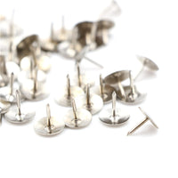 80 Pcs Silver Thumbtacks Tone Corkboard Photo Push Pins Wholesale