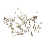 80 Pcs Silver Thumbtacks Tone Corkboard Photo Push Pins Wholesale