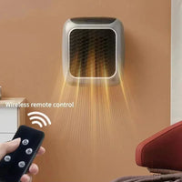 800W Mini Heater Home Small Bathroom Heating Fan Remote Control Hot Hair Dryer Wall Mounted PTC Ceramic Electric Heater