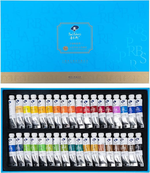 AOOKMIYA  Paul Rubens Watercolor Paint, 36 Vibrant Colors Rich Pigments for Watercolor Painters, Students, Beginners, Hobbyist, Ideal for Many Watercolor Applications (5ml Each Tube)