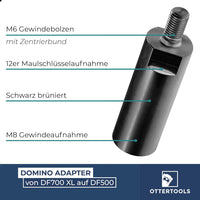 Ottertools Adapter DA01 – Black Burnished – Adapts DF500 Cutter to DF700 Compatible with Festool DF700