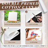 Double Primed Cotton Canvas White Canvas Roll for Oil and Acrylic Paint (10 Feet x 61 Inch)