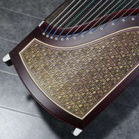 Professional Rosewood (ZITAN) Guzheng (163cm) - Handcrafted with Intricate Thousand-Character Carvings, Suitable for All Skill Levels, Includes Professional Tuner, Backpack, and More