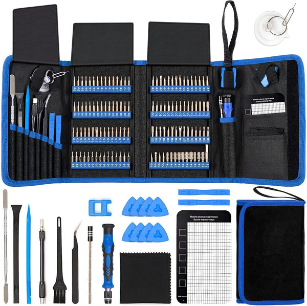 Wemart Upgrade Screwdriver Sets 142-Piece Electronics Precision Screwdriver with 120 Bits Magnetic Repair Tool Kit for iPhone, MacBook, Computer, Laptop, PC, Tablet, PS4, Xbox, Nintendo, Game Console