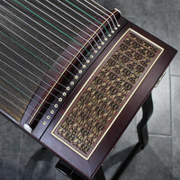 Professional Rosewood (ZITAN) Guzheng (163cm) - Handcrafted with Intricate Thousand-Character Carvings, Suitable for All Skill Levels, Includes Professional Tuner, Backpack, and More