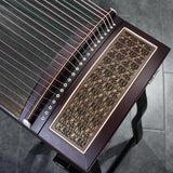 Professional Rosewood (ZITAN) Guzheng (163cm) - Handcrafted with Intricate Thousand-Character Carvings, Suitable for All Skill Levels, Includes Professional Tuner, Backpack, and More