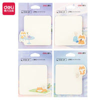 8Pcs Deli 21575 Kawaii Shiba Inu  Pad Notes Sticky Note Ahesive Memo Pads Office School Stationery