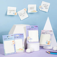 8Pcs Deli 21575 Kawaii Shiba Inu  Pad Notes Sticky Note Ahesive Memo Pads Office School Stationery