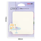 8Pcs Deli 21575 Kawaii Shiba Inu  Pad Notes Sticky Note Ahesive Memo Pads Office School Stationery