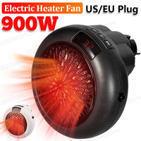 900W Mini Heater for Home Small Bathroom Heating Fans Plug in Electric Heater Remote Control Hot Air Blower for Bedroom Office