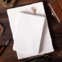 Watercolor Paper, 160 GSM 8.3 x 5.8 inch Made from Egyptian Cotton, 50 Cotton Watercolor Paper, Handmade Paper, Cotton Paper, Textured Paper,Old Paper, Deckled Edge Paper, Printmaking Paper