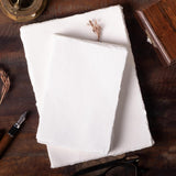 Watercolor Paper, 160 GSM 8.3 x 5.8 inch Made from Egyptian Cotton, 50 Cotton Watercolor Paper, Handmade Paper, Cotton Paper, Textured Paper,Old Paper, Deckled Edge Paper, Printmaking Paper