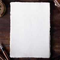 Watercolor Paper, 160 GSM 8.3 x 5.8 inch Made from Egyptian Cotton, 50 Cotton Watercolor Paper, Handmade Paper, Cotton Paper, Textured Paper,Old Paper, Deckled Edge Paper, Printmaking Paper