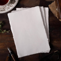 Watercolor Paper, 160 GSM 8.3 x 5.8 inch Made from Egyptian Cotton, 50 Cotton Watercolor Paper, Handmade Paper, Cotton Paper, Textured Paper,Old Paper, Deckled Edge Paper, Printmaking Paper