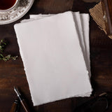 Watercolor Paper, 160 GSM 8.3 x 5.8 inch Made from Egyptian Cotton, 50 Cotton Watercolor Paper, Handmade Paper, Cotton Paper, Textured Paper,Old Paper, Deckled Edge Paper, Printmaking Paper
