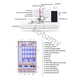 A costura profissional e o bordado integraram a máquina, máquina do bordado do tela táctil do LCD, para testes padrões customizáveis