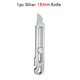 Aço inoxidável Multi Cutter Knife, 6 em 1, 18mm, grau militar, Snap Off, Heavy Duty, Art Crafts, Carbon Leather Wallpaper