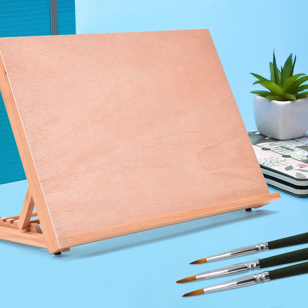 Drawing Board, Table Easel, Tabletop Easel A3 Wood Desktop