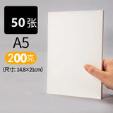 A4 Pintura a Óleo Vara Papel Especial, Crayon Macio, Espessado Quadrado, Cor Chumbo, Esboço de Arte, Papel em Branco, 200g, 16K, 32K, 200g, 50Pcs