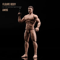 ANT AM116 1/12 Scale Male Super Flexible Joint Body with Head 6'' Soldier Muscale Strong Action Figure Doll