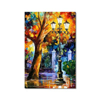 AOOKMIYA Abstract Landscape Wall Art Canvas Paintings Posters and Prints Forest Street Rainy Pictures for Living Rome Home Cuadros Decor