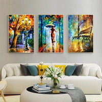 AOOKMIYA Abstract Landscape Wall Art Canvas Paintings Posters and Prints Forest Street Rainy Pictures for Living Rome Home Cuadros Decor