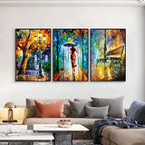 AOOKMIYA Abstract Landscape Wall Art Canvas Paintings Posters and Prints Forest Street Rainy Pictures for Living Rome Home Cuadros Decor