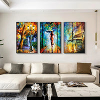 AOOKMIYA Abstract Landscape Wall Art Canvas Paintings Posters and Prints Forest Street Rainy Pictures for Living Rome Home Cuadros Decor