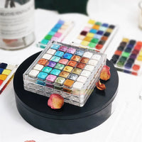 AOOKMIYA Acrylic Watercolor Paint Empty Box 16/36 Grid Transparent Palette Dustproof Magnetic Suction Stackable Portable Box Art Supplies