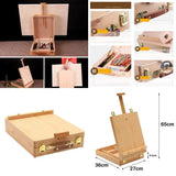 AOOKMIYA Adjustable Art Painting Drawing Board Table Workstation Artist Wood Box Easel Wood Sketching Drawing Board Oil Painting Box