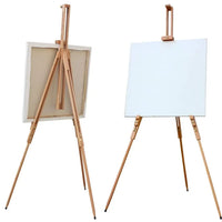 AOOKMIYA Adjustable Artist Easel Stand Solid Beech Wood Portable Collapsible Telescopic Tripod Easel Painting Drawing Canvas Sketchbook