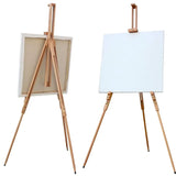 AOOKMIYA Adjustable Artist Easel Stand Solid Beech Wood Portable Collapsible Telescopic Tripod Easel Painting Drawing Canvas Sketchbook