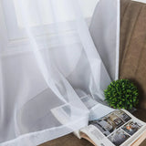 AiFsih Solid Soft White Tulle Sheer Window Curtains for Living Room the Bedroom Modern Tulle Voile Organza Curtains Drapes #5