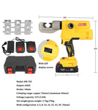 Alicadores de crimpagem hidráulicos elétricos, Copper Aluminum Terminal Crimping Tool, Recarregável