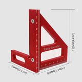 Allsome-3D Régua de Medição Angle para Carpenter, 45 90 Graus Triângulo Scriber, Transferidor Quadrado, Mitra, Régua