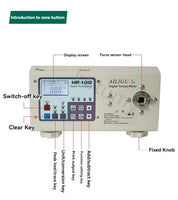 Alta precisão Digital Torque Medidor, chave de fenda elétrica, Chave Torque Tester, HP-10, 20, 100, 200, 250