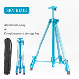 AOOKMIYA Aluminium Easel Tripod Display Stand for Painting & Sketch,Telescopic Height Adjustable Installation-Free Art Supplies Tools