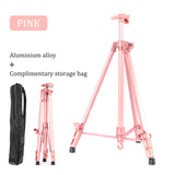 AOOKMIYA Aluminium Easel Tripod Display Stand for Painting & Sketch,Telescopic Height Adjustable Installation-Free Art Supplies Tools